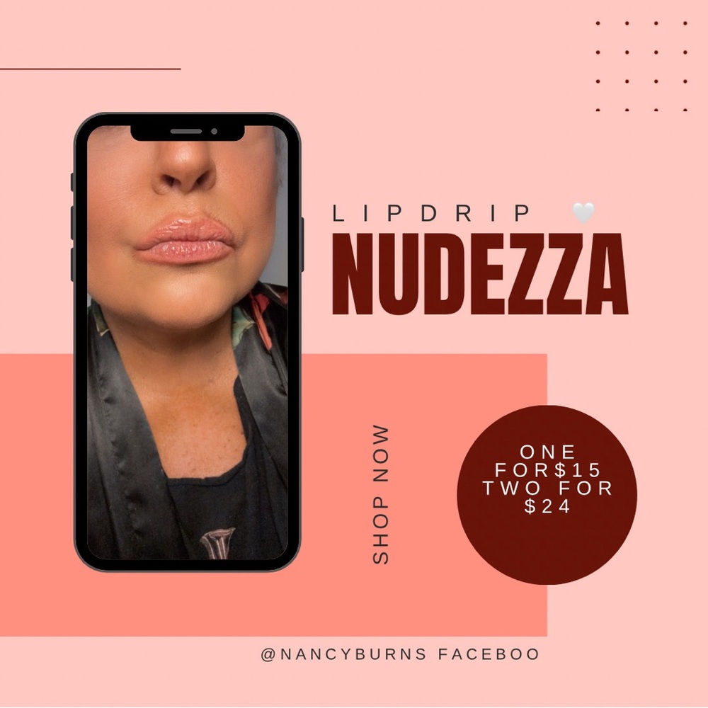 COPY - NUDEZZA Nude By The Lip Drip (Viral Lip Plumping gloss) All Natural 2 fo…